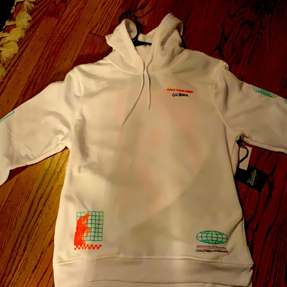 Large Brooklyn Cloth Hoodie “Open Your Mind” style